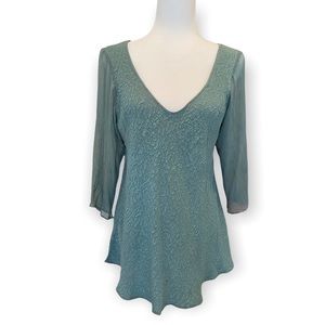 Elegant Green Silk Blouse